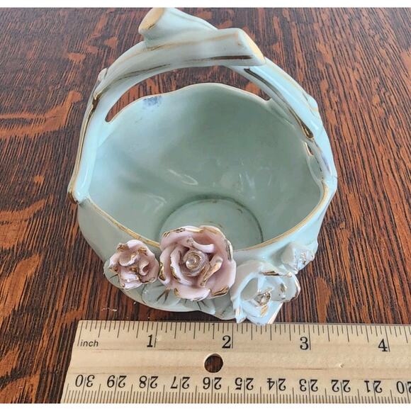 Lot of 3 Vintage Porcelain Trinket Boxes with Floral Rose Designs - Hand Painted - Picture 3 of 12